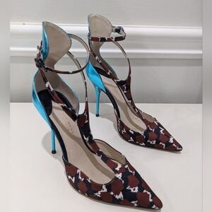 Sophia Webster x J.Crew | Eva metallic t-strap heel